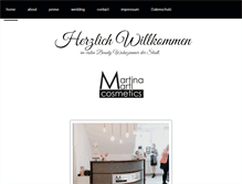 Tablet Screenshot of martinamartlcosmetics.com